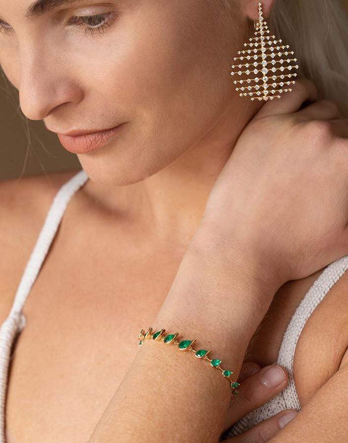 FERNANDO JORGE-Emerald Flicker Bracelet-YELLOW GOLD