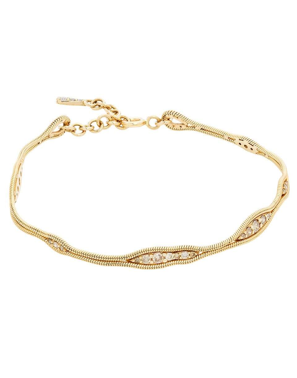 FERNANDO JORGE-Fluid Diamonds Bracelet-YELLOW GOLD