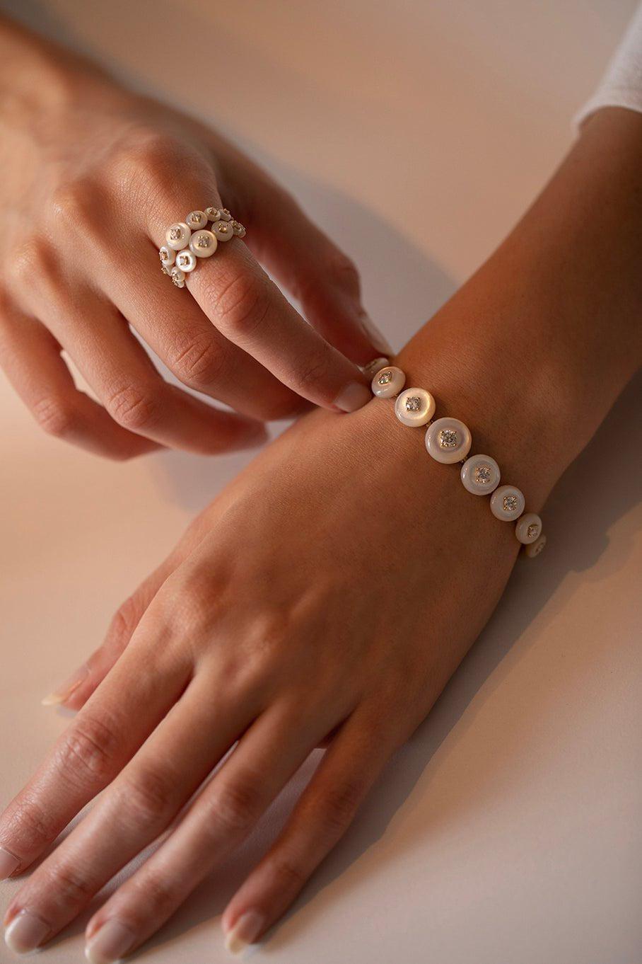 FERNANDO JORGE-Surrounding Bracelet - Pearl-YELLOW GOLD