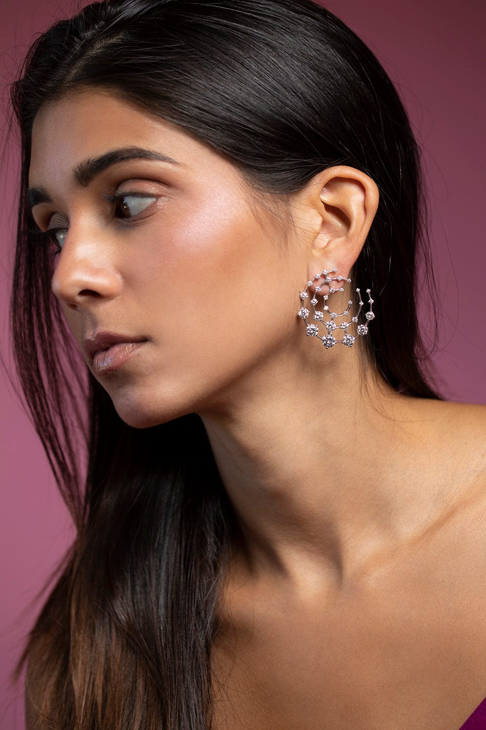 FERNANDO JORGE-High Brilliant Galaxy Earrings-WHITE GOLD