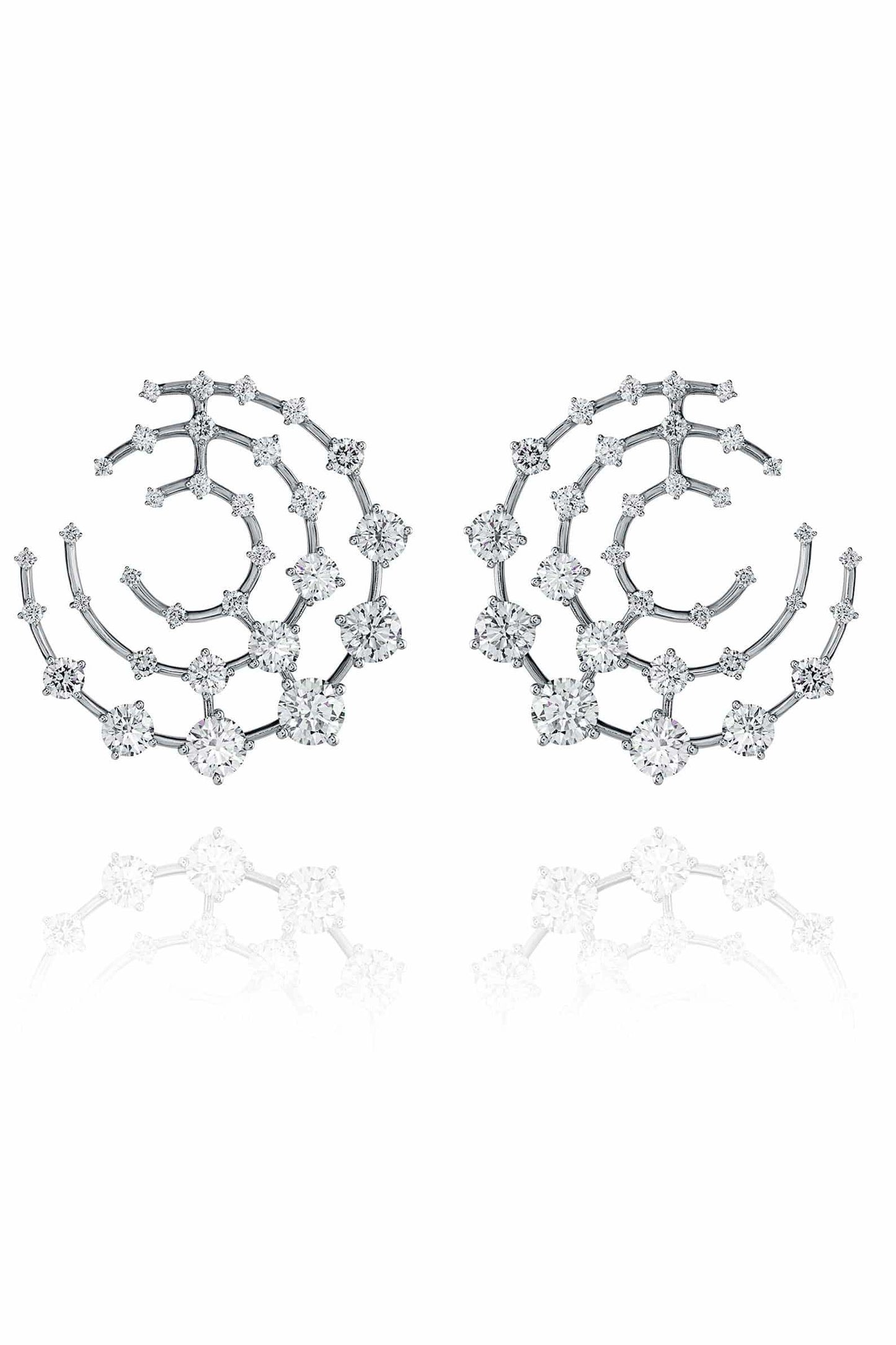 FERNANDO JORGE-High Brilliant Galaxy Earrings-WHITE GOLD