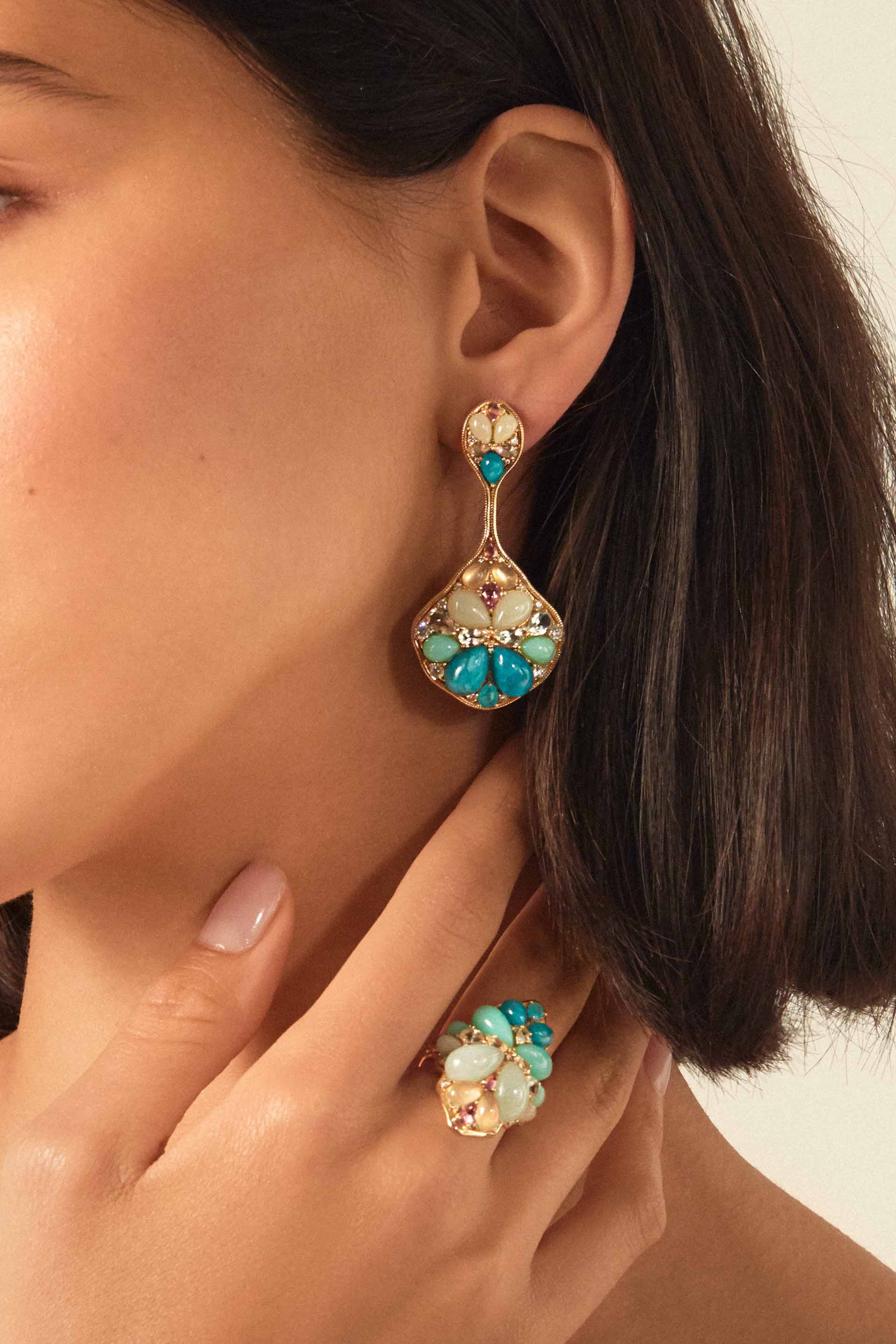 FERNANDO JORGE-Blossom Earrings-YELLOW GOLD