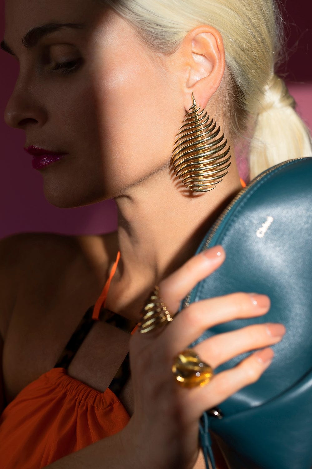 FERNANDO JORGE-Flame Earrings-YELLOW GOLD