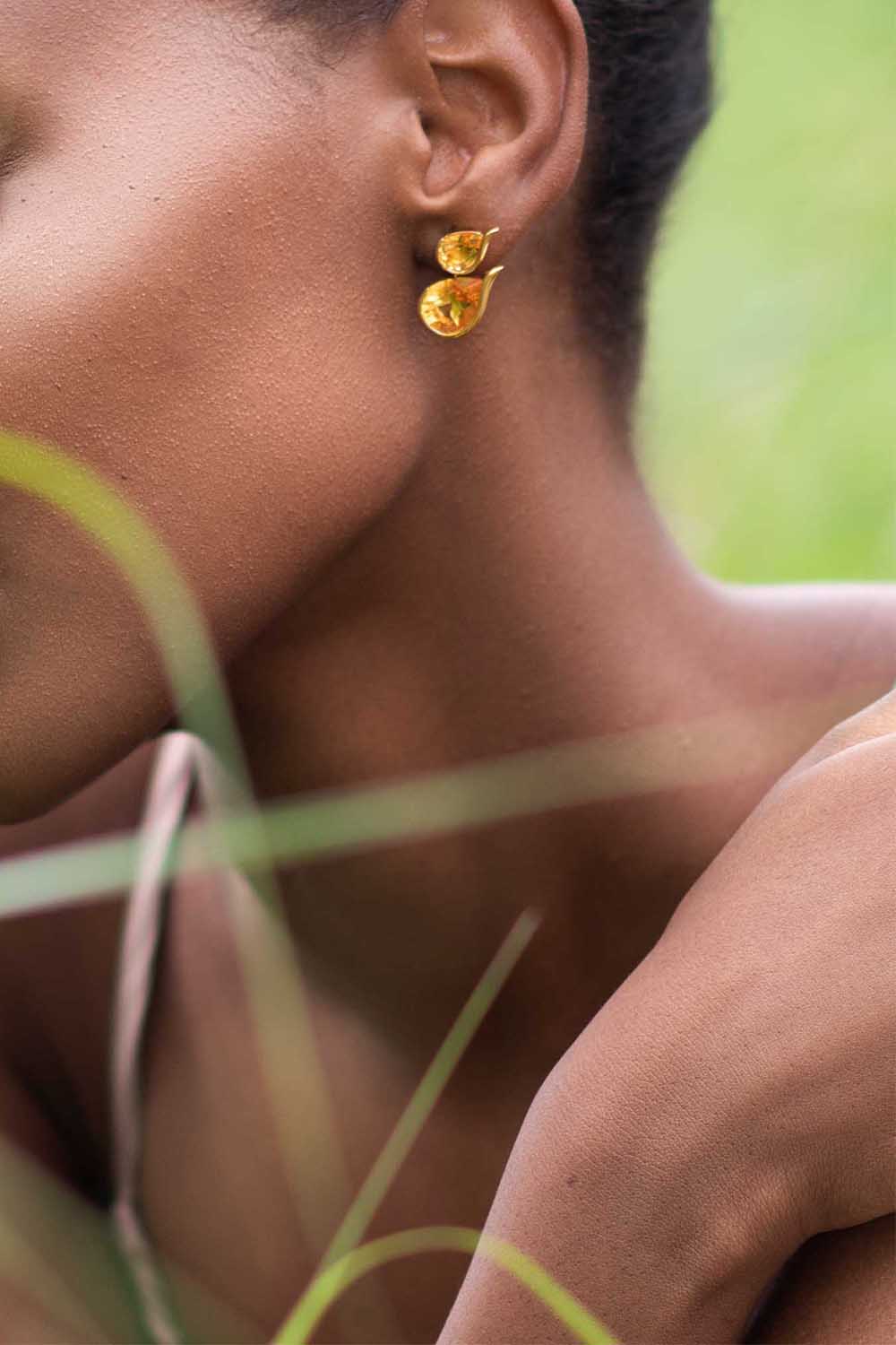 FERNANDO JORGE-Ignite Double Earrings-YELLOW GOLD