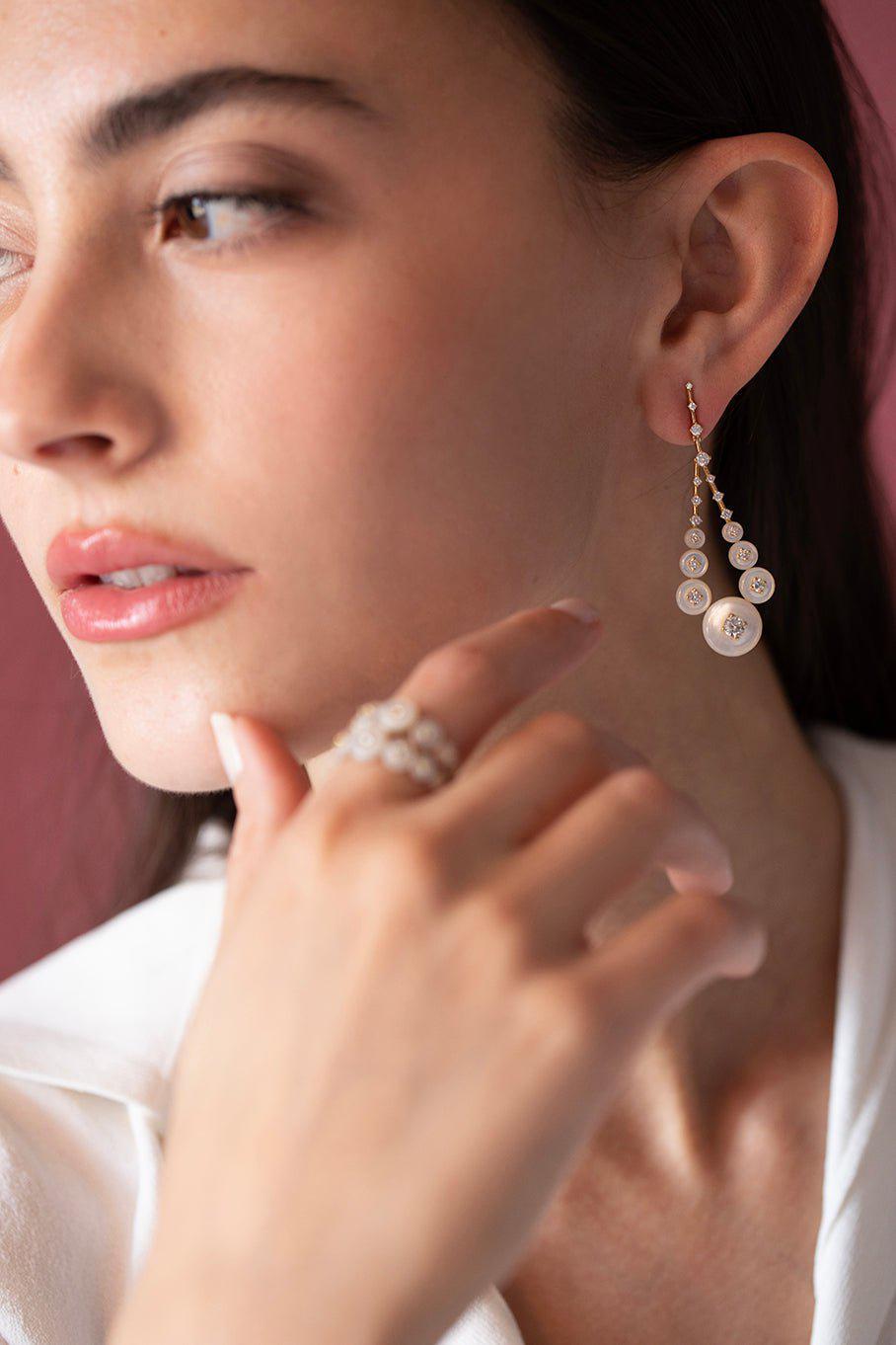 FERNANDO JORGE-Medium Gravity Earrings-YELLOW GOLD