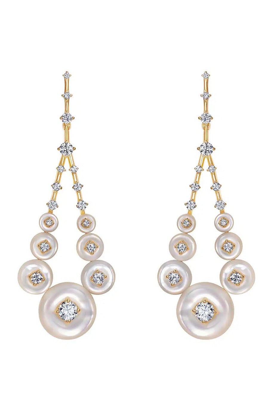 FERNANDO JORGE-Medium Gravity Earrings-YELLOW GOLD