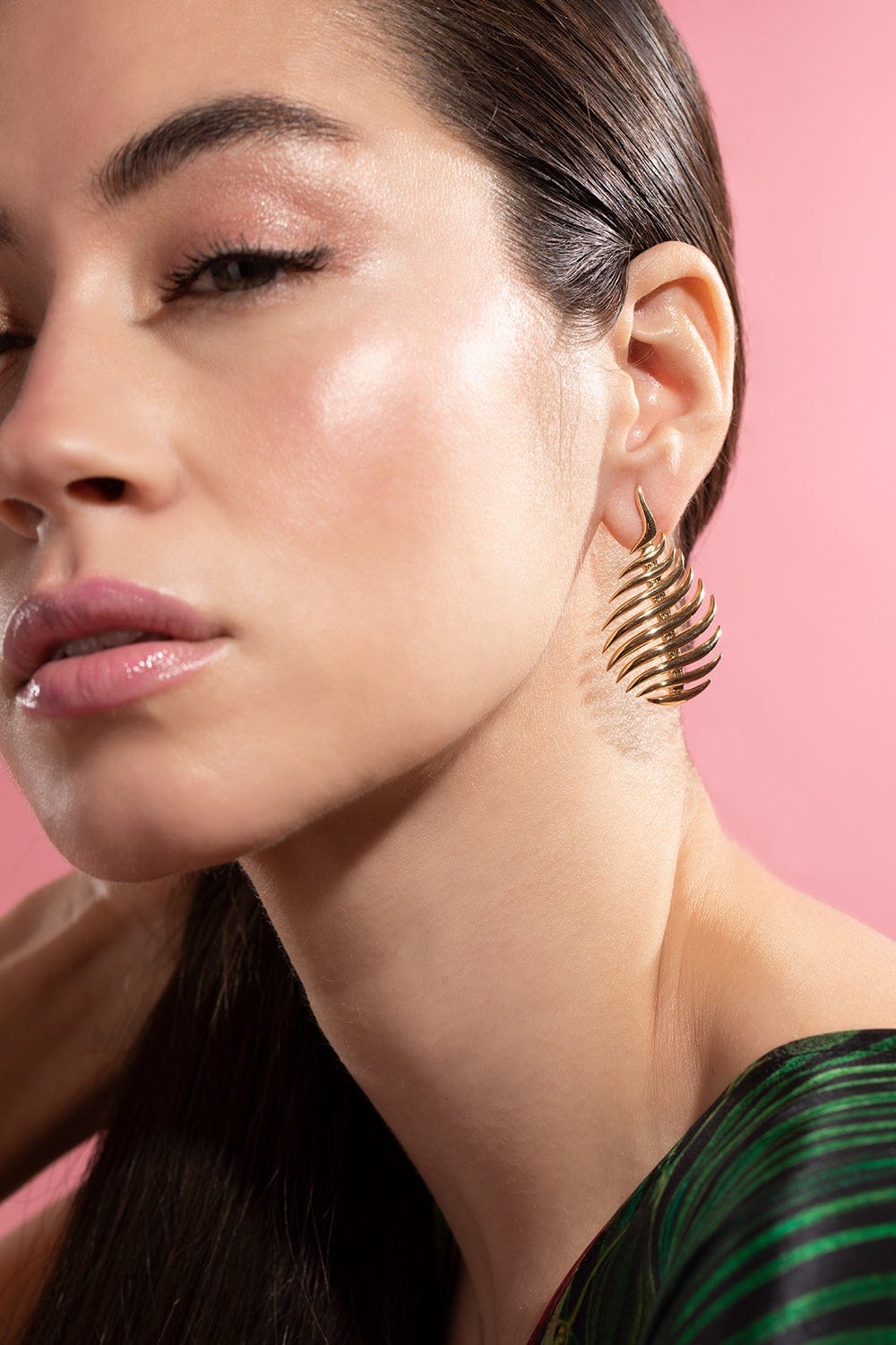 FERNANDO JORGE-Small Flame Earrings-YELLOW GOLD
