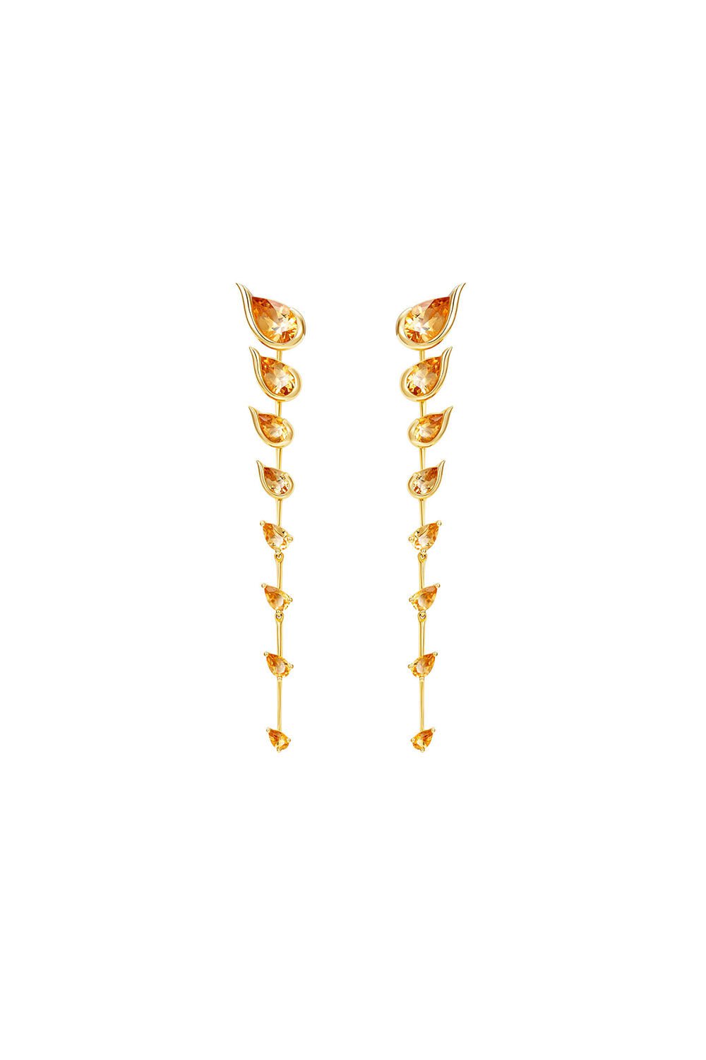 FERNANDO JORGE-Long Flicker Earrings-YELLOW GOLD