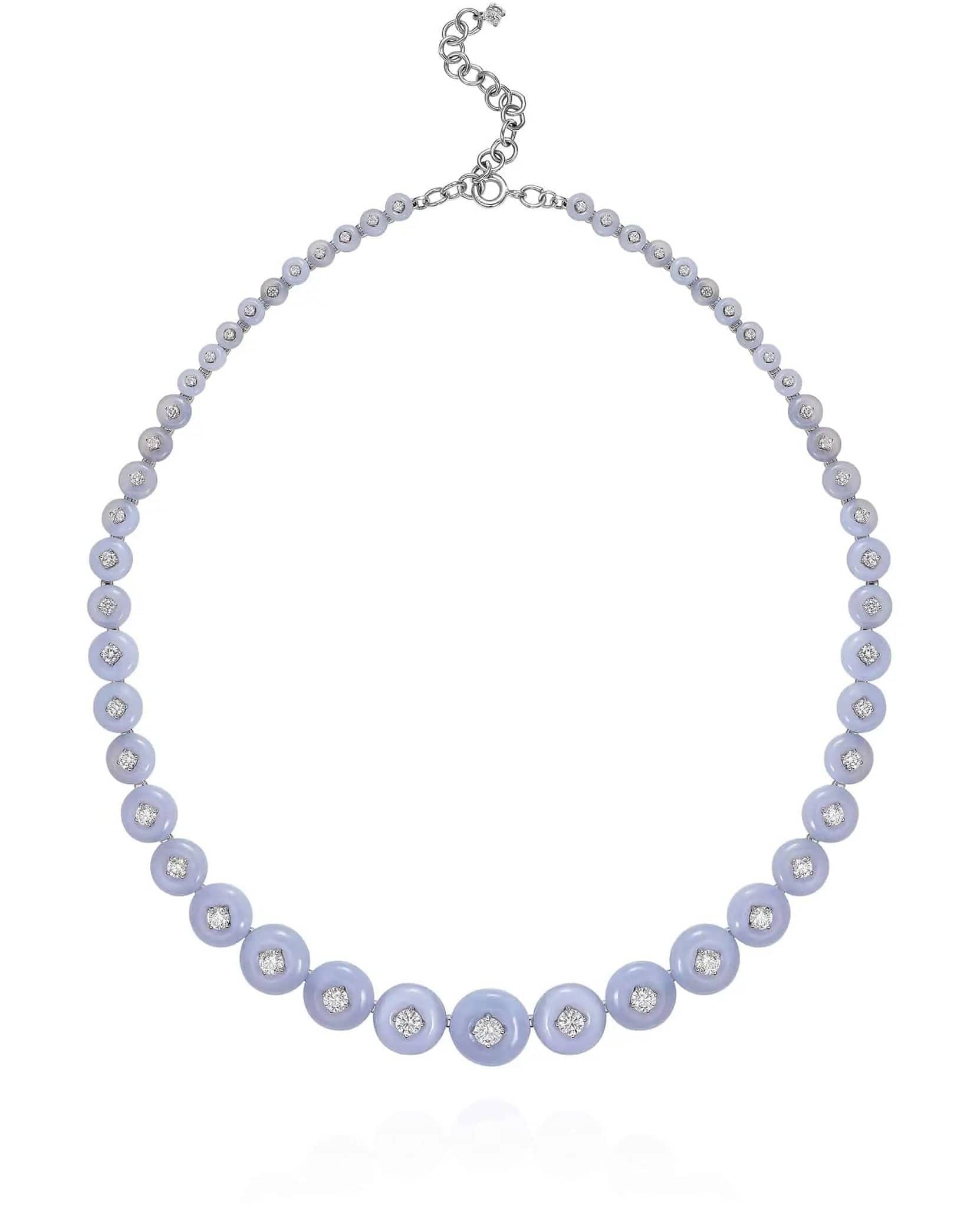 FERNANDO JORGE-Chalcedony Surrounding Necklace-WHITE GOLD