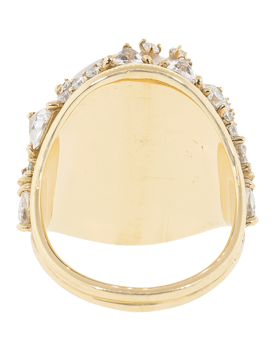 FERNANDO JORGE-Pink Quartz and Diamond Fusion Ring-ROSE GOLD