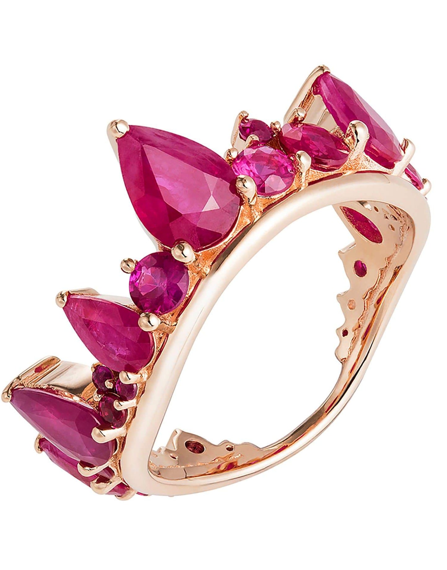 FERNANDO JORGE-Electric Crown Ruby Ring-ROSE GOLD