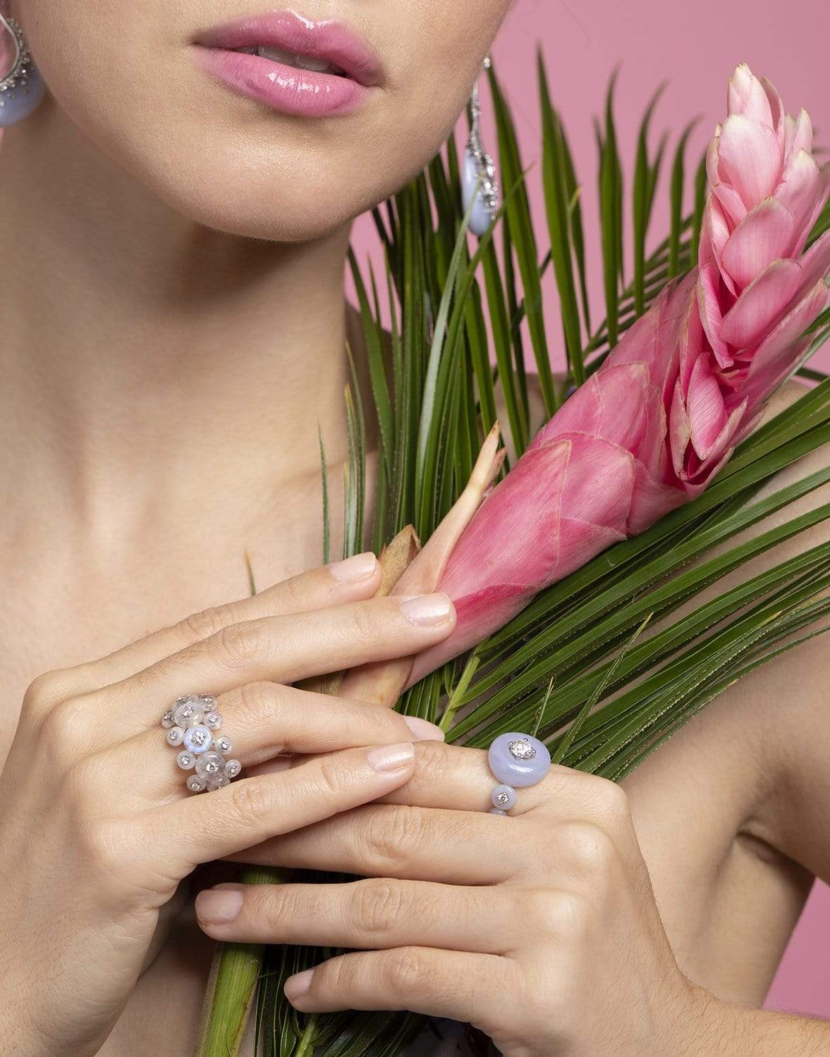 FERNANDO JORGE-Chalcedony Gravity Ring-WHITE GOLD