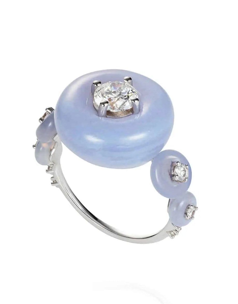 FERNANDO JORGE-Chalcedony Gravity Ring-WHITE GOLD