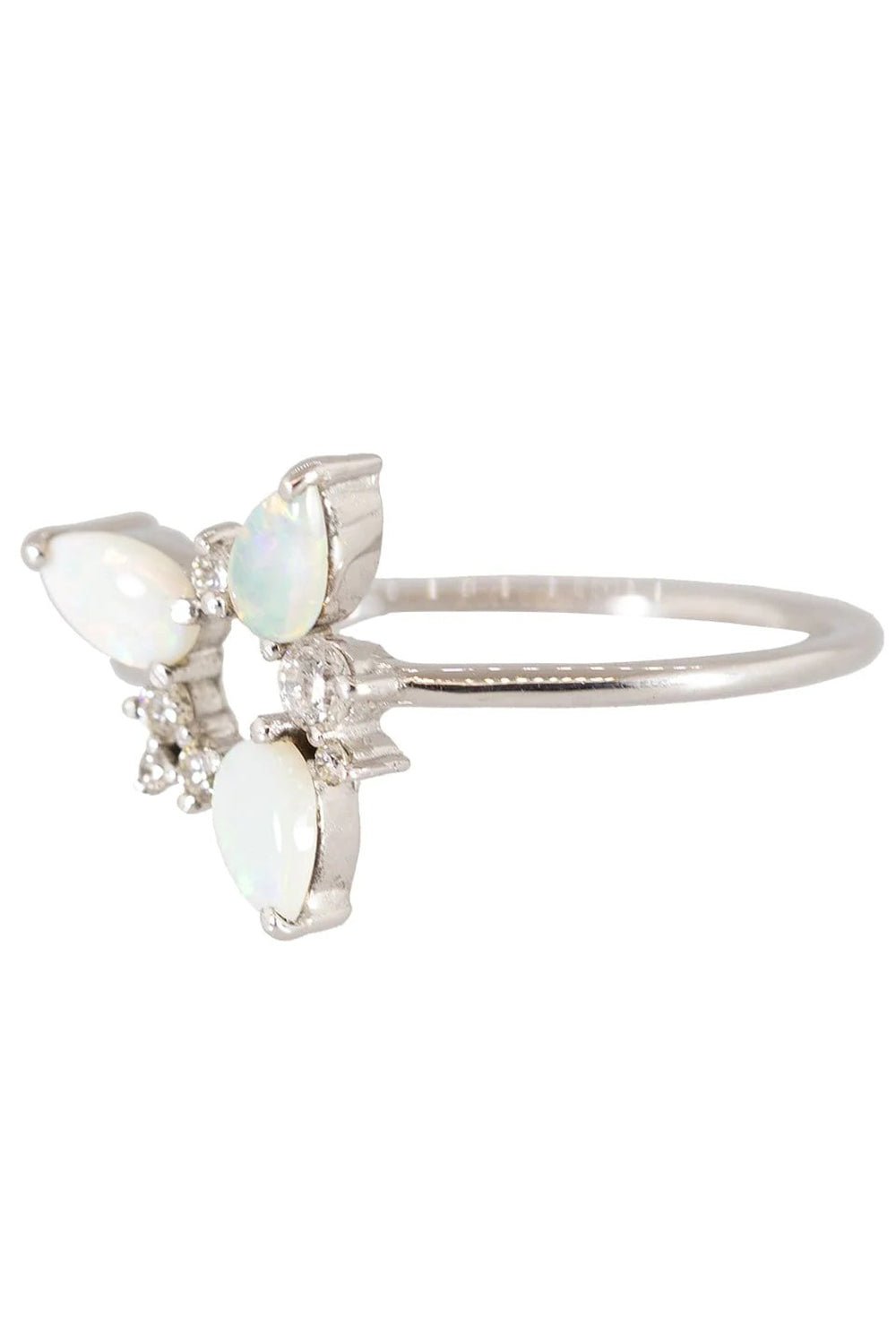 FERNANDO JORGE-Opal and Diamond Electric Spark Ring-WHITE GOLD