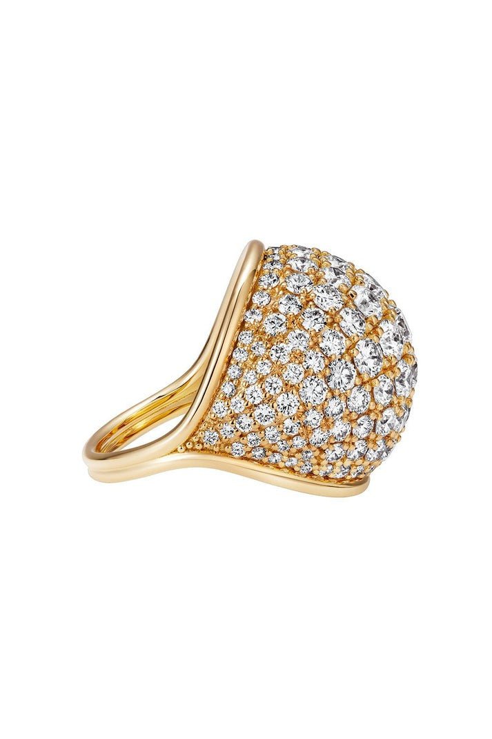 FERNANDO JORGE-Fluid Diamond Ring-YELLOW GOLD