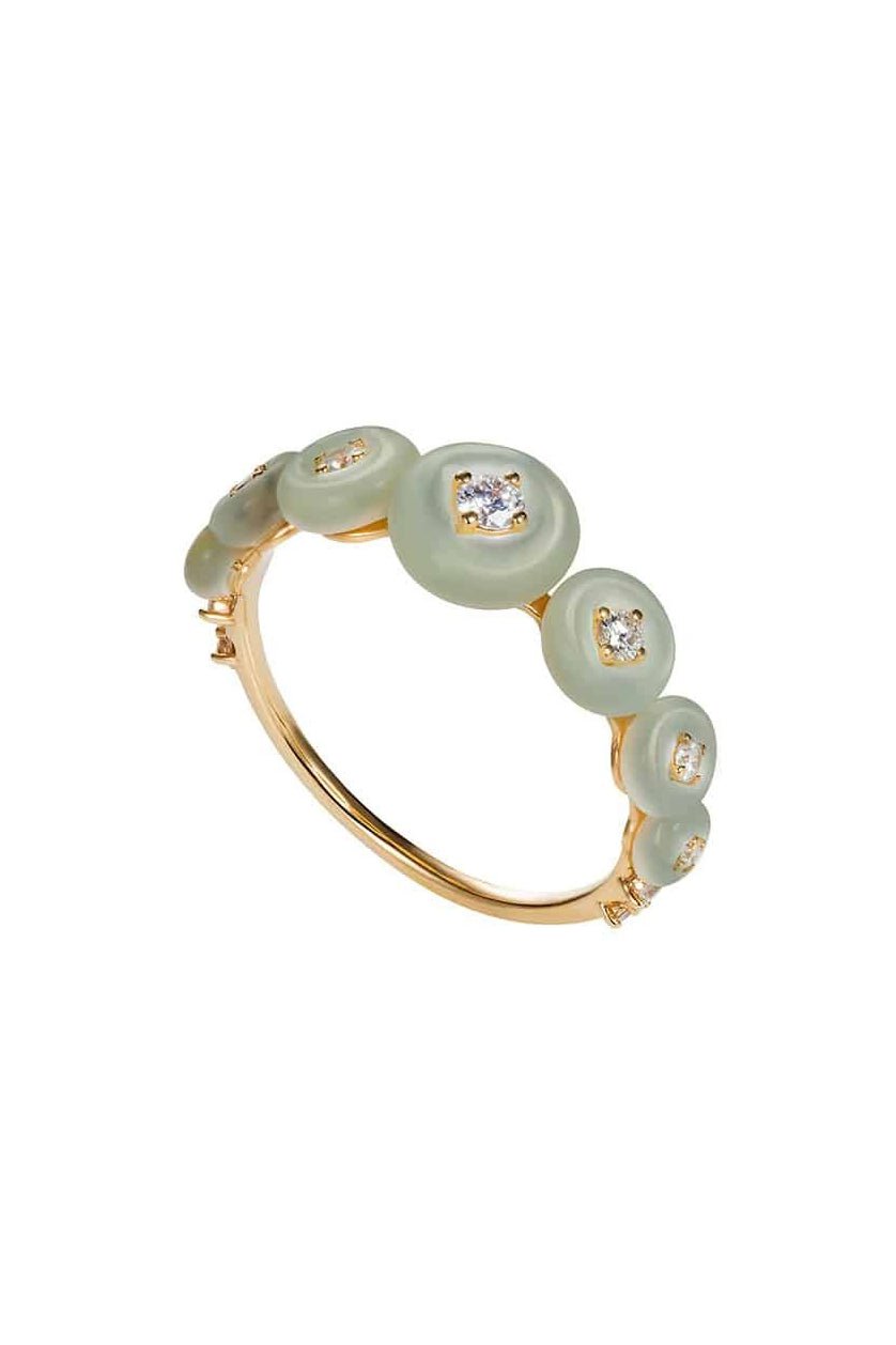 FERNANDO JORGE-Aquamarine Surrounding Ring-YELLOW GOLD
