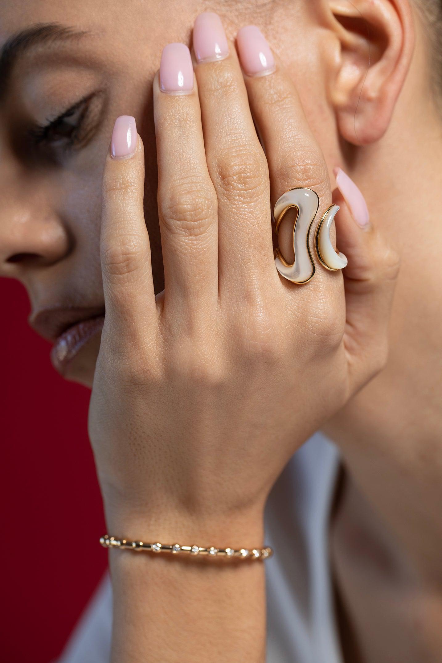 FERNANDO JORGE-Stream Open Ring-YELLOW GOLD