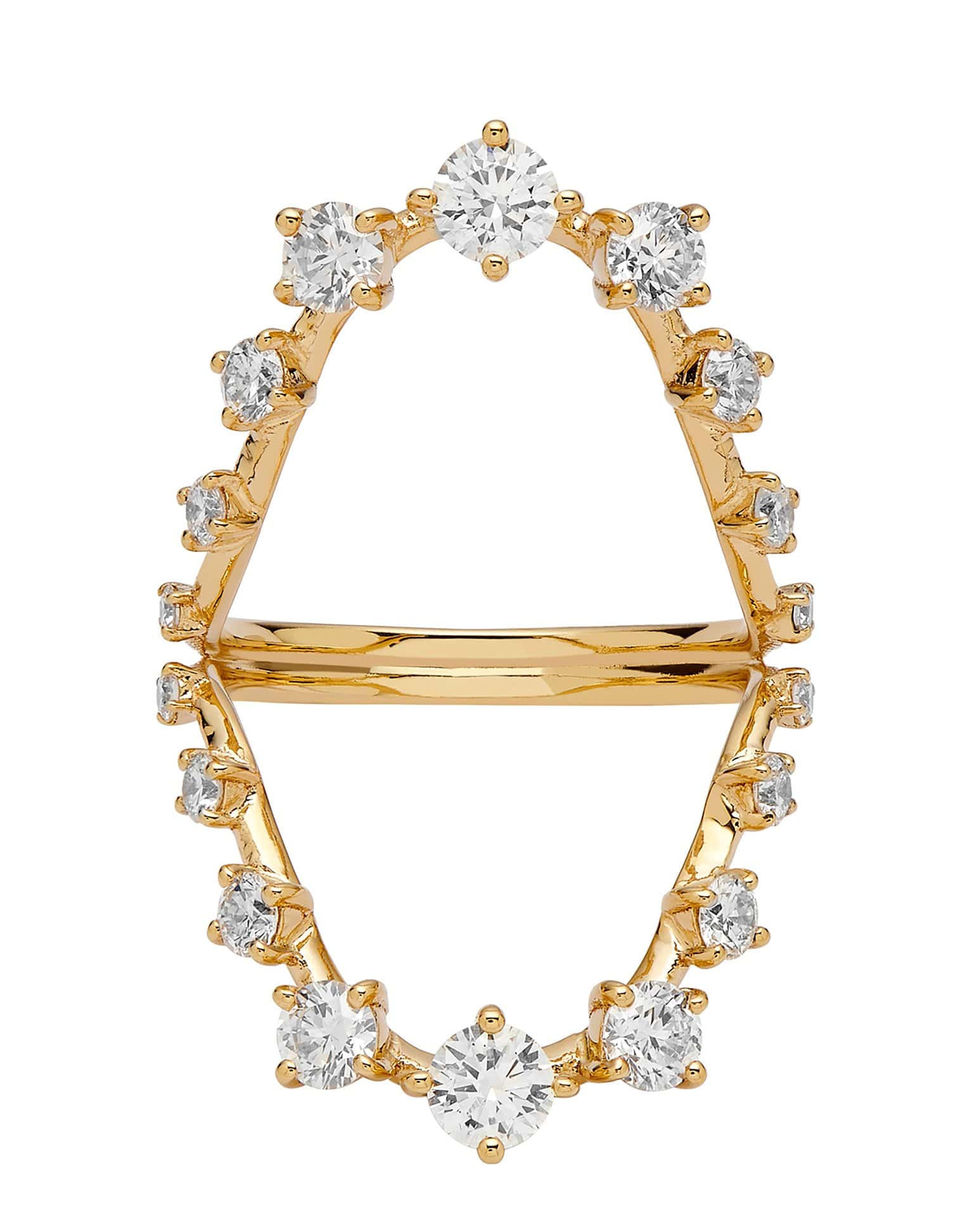 FERNANDO JORGE-Brilliant Diamond Open Ring-YELLOW GOLD