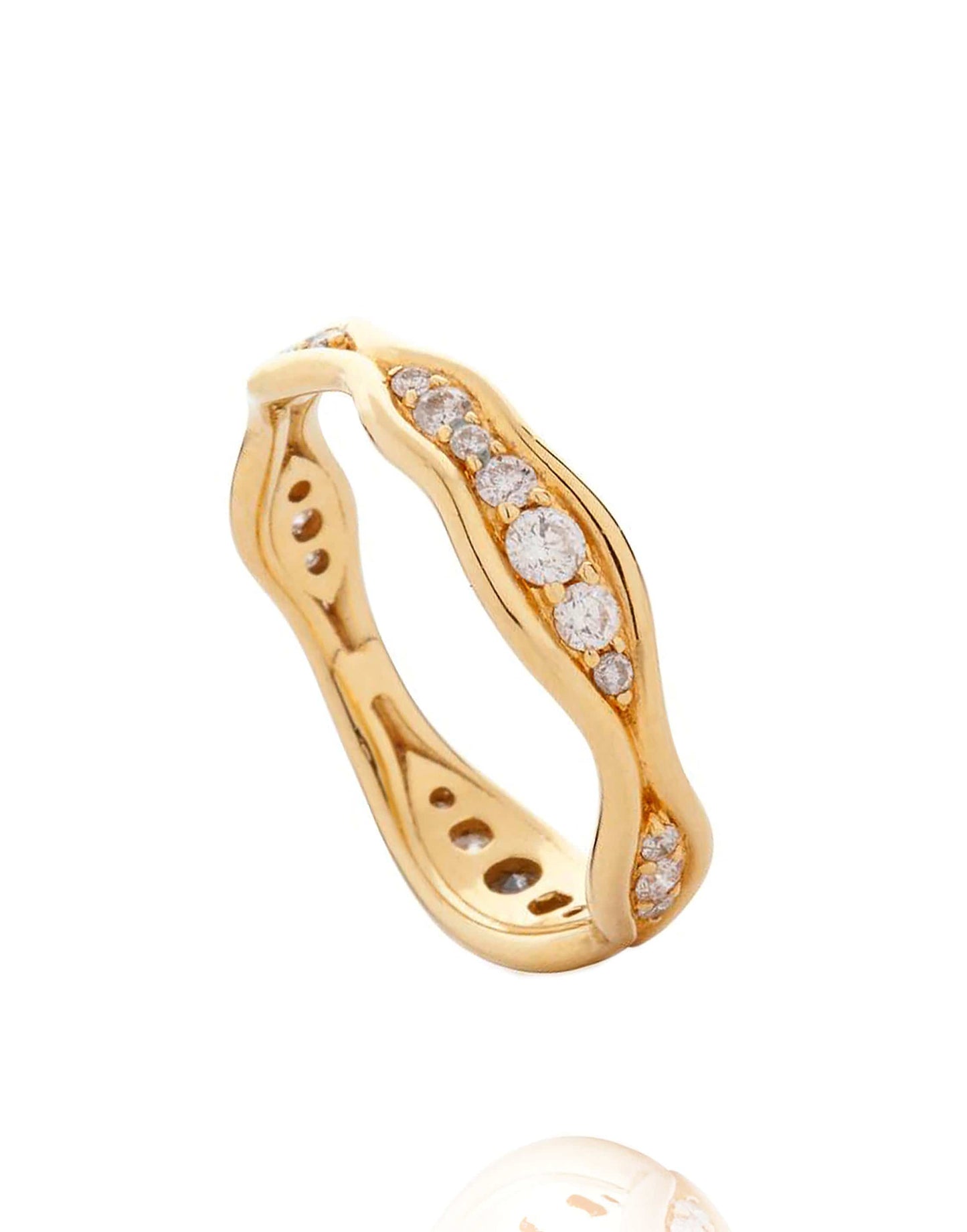 FERNANDO JORGE-Fluid Diamonds Band-YELLOW GOLD