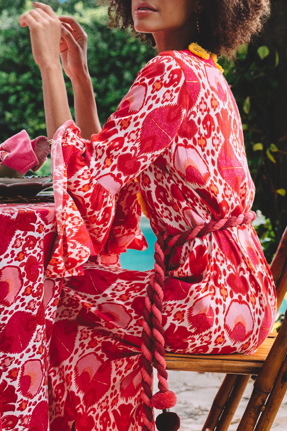 FIGUE-Rope Belt - Pink Burgundy-PINK/BUR