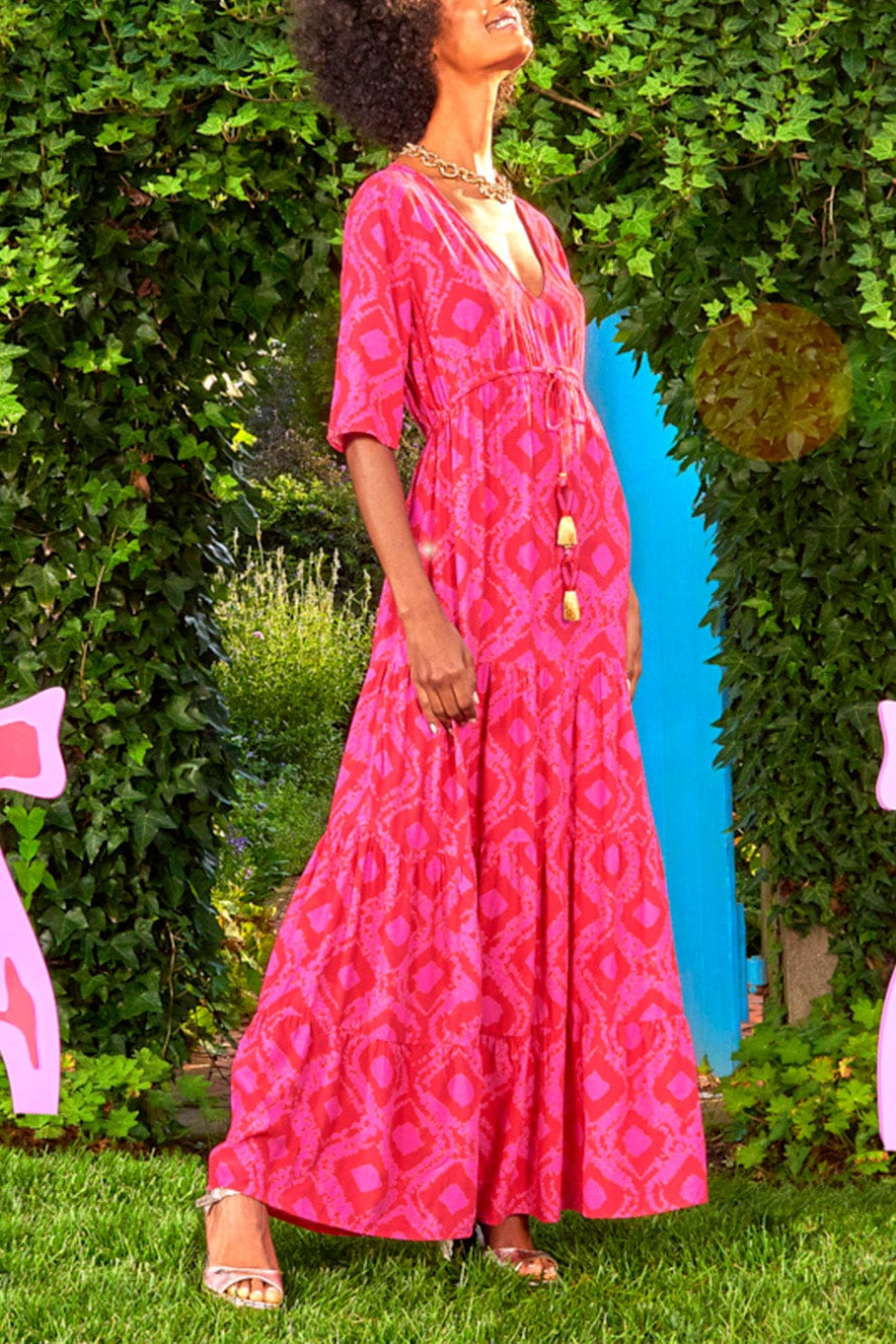 FIGUE-Kalila Dress - Shibori Pink-