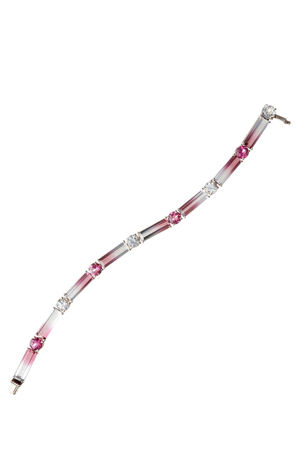 FISZMAN-Bicolor Rubellite Bracelet-WHITE GOLD