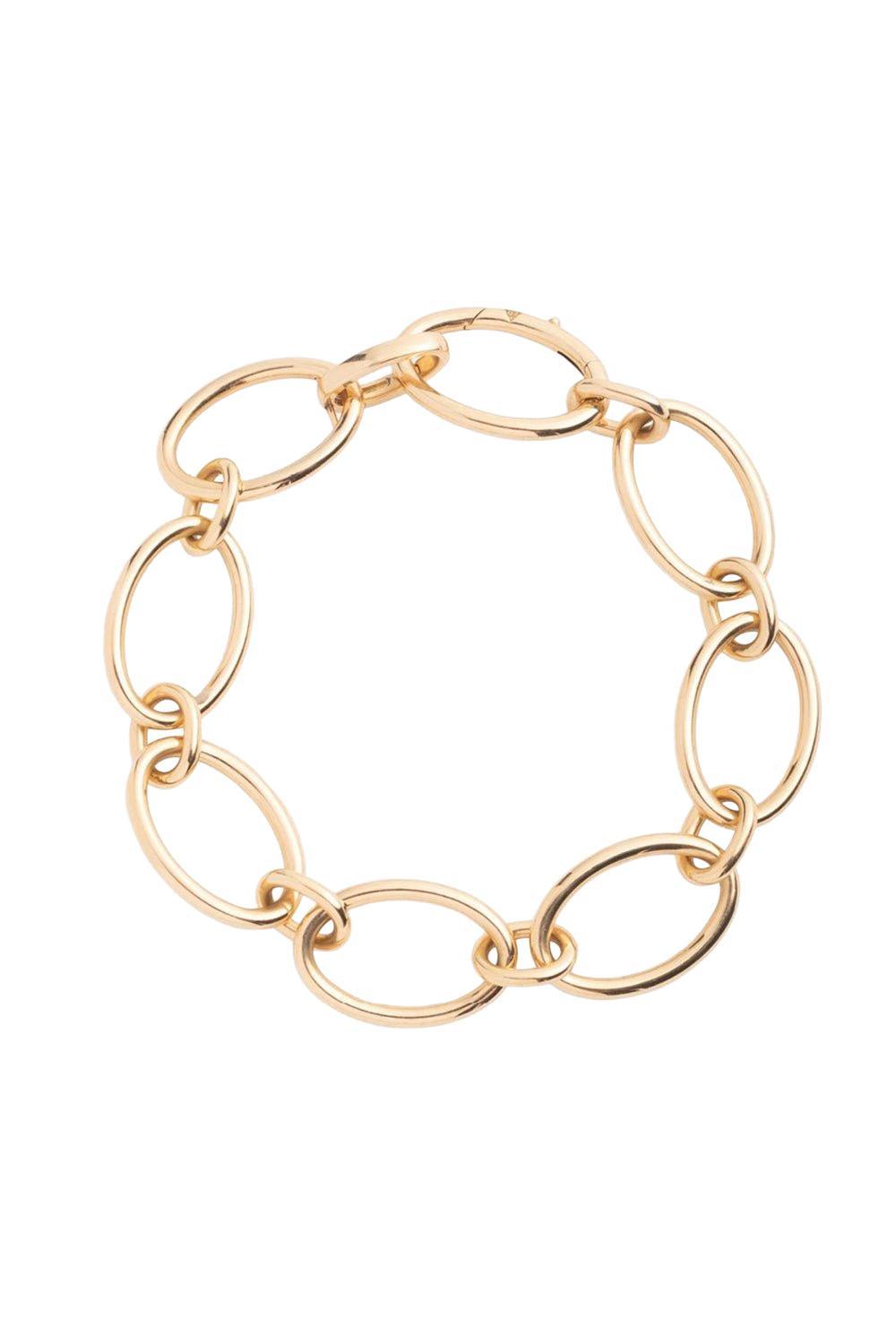 Oval Link Chain Bracelet-YELLOW GOLD-JEWELRYFINE JEWELBRACELET O-FOUNDRAE