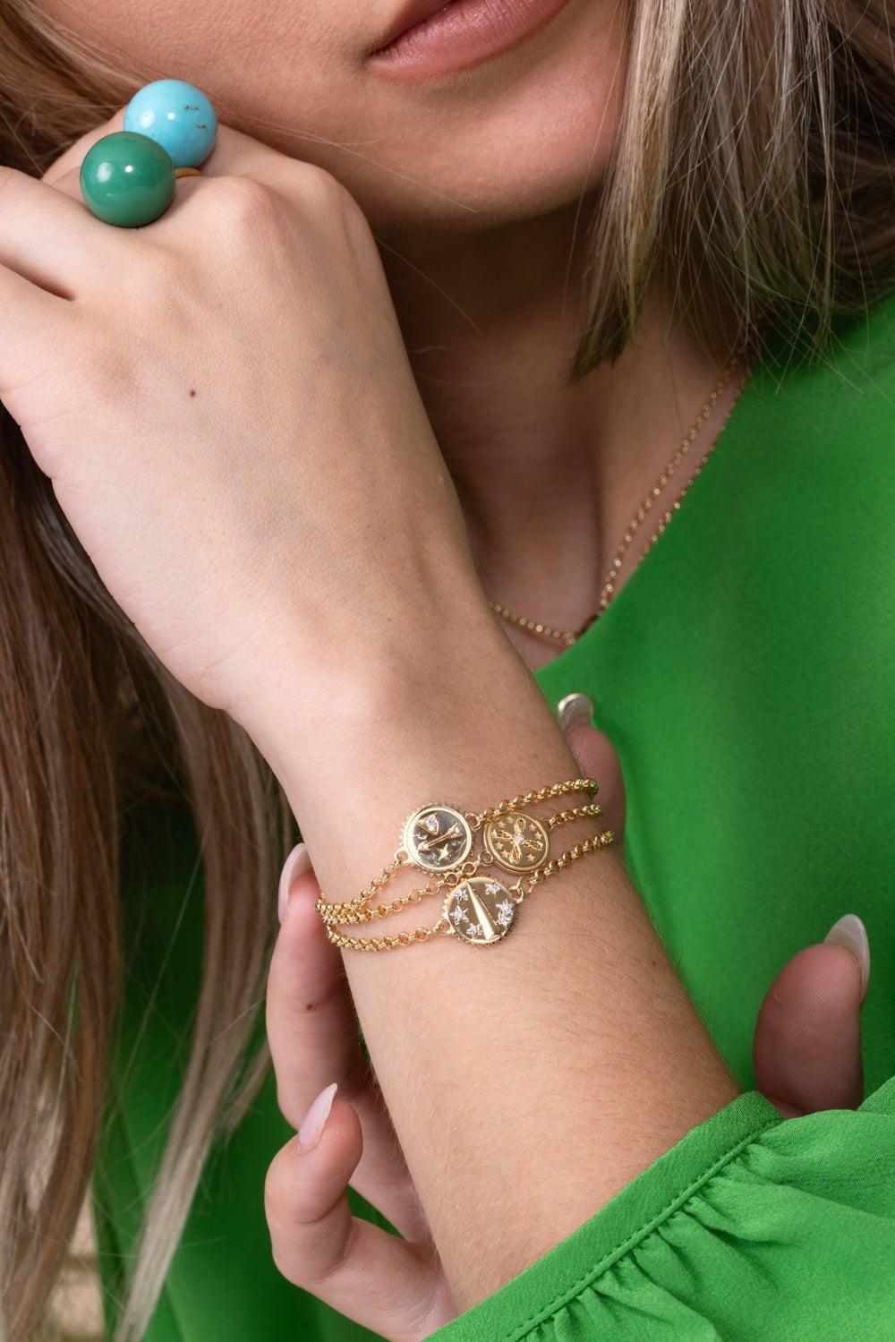 FOUNDRAE-Resilience - Mini Stationary Bracelet-YELLOW GOLD