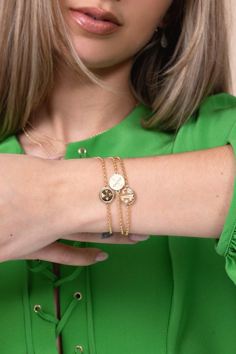 FOUNDRAE-Resilience - Mini Stationary Bracelet-YELLOW GOLD