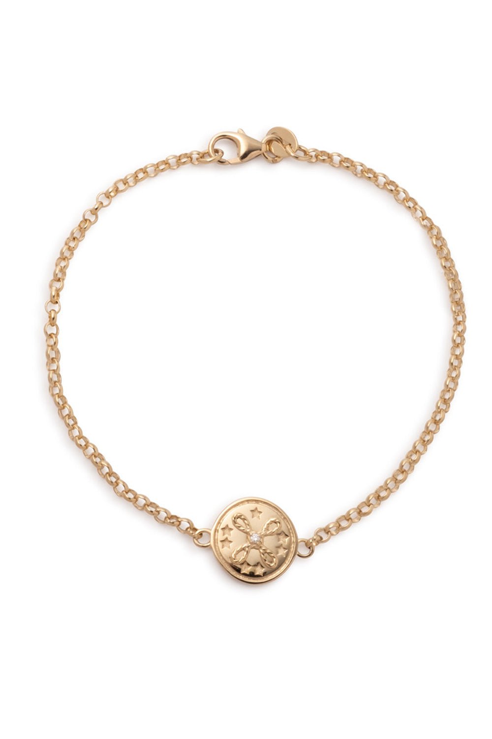 FOUNDRAE-True Love - Mini Stationary Bracelet-YELLOW GOLD