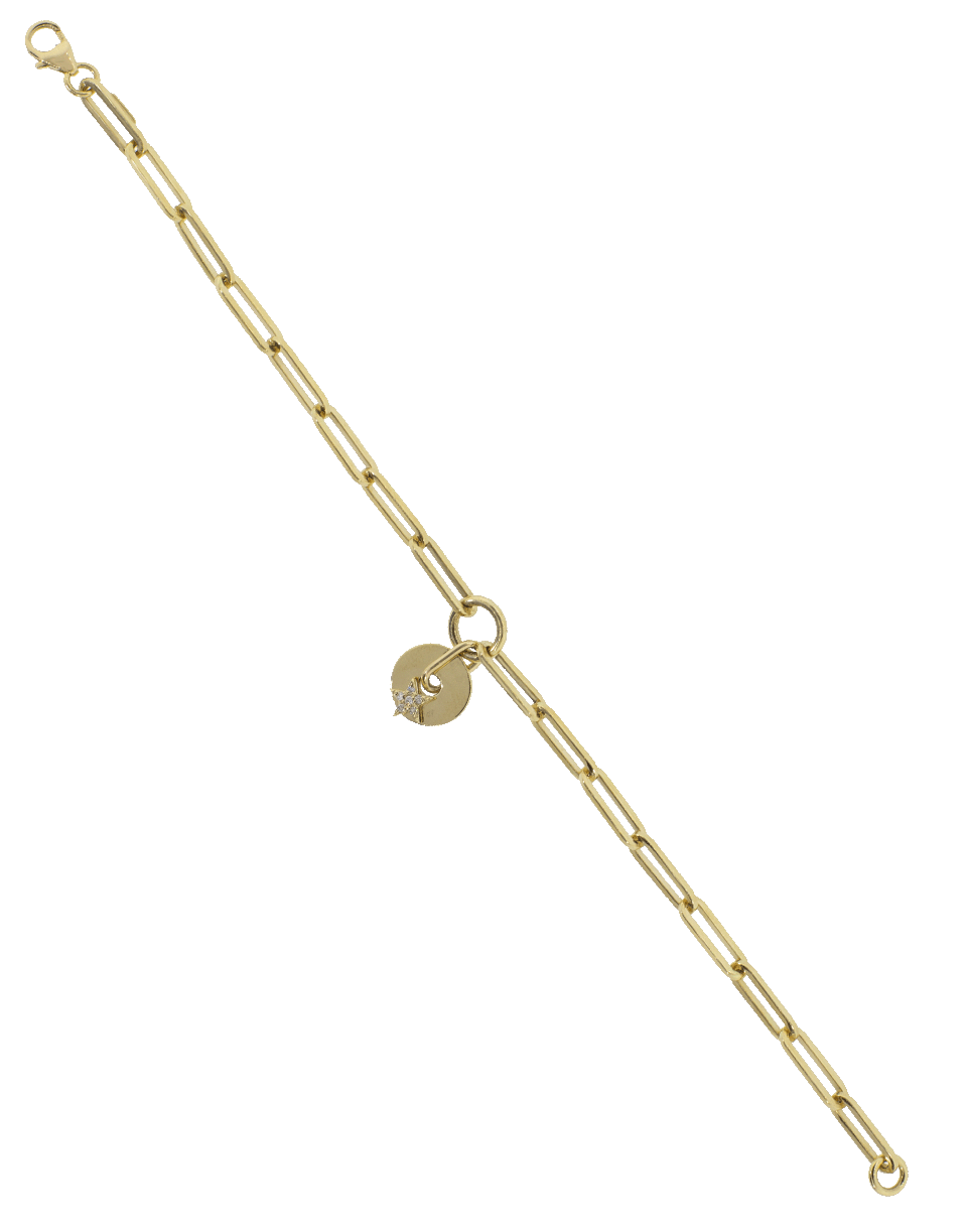 FOUNDRAE-Gold Star Charm Clip Bracelet-YELLOW GOLD