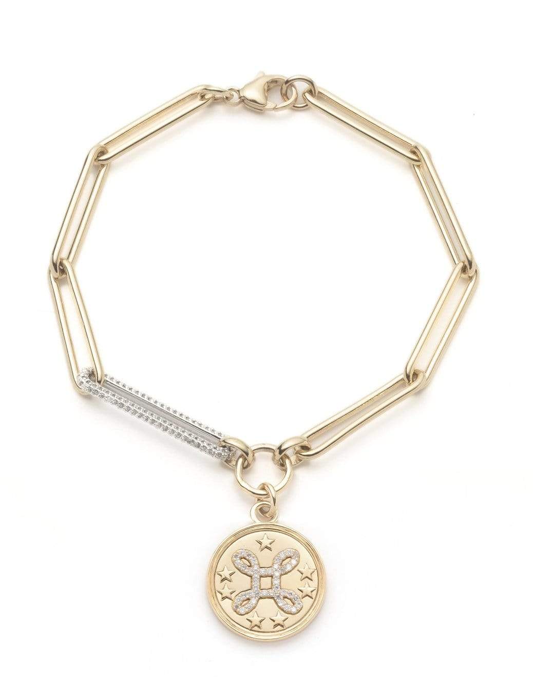 FOUNDRAE-Love Extended Clip Chain Bracelet-YELLOW GOLD