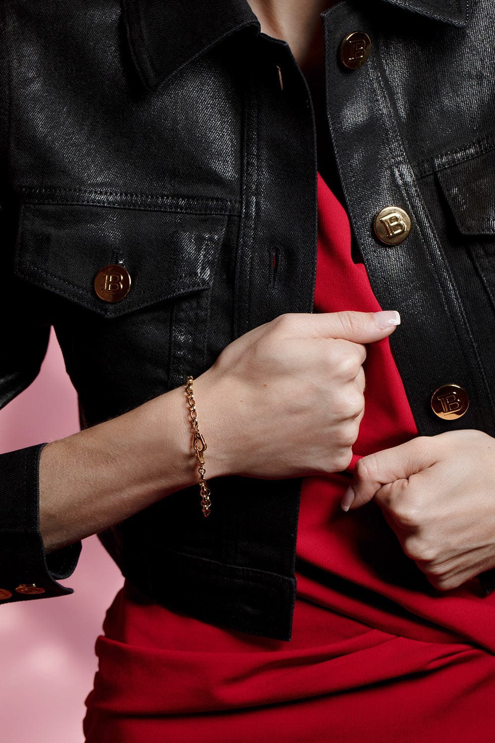 FOUNDRAE-Sister Hook Heavy Belcher Bracelet-YELLOW GOLD