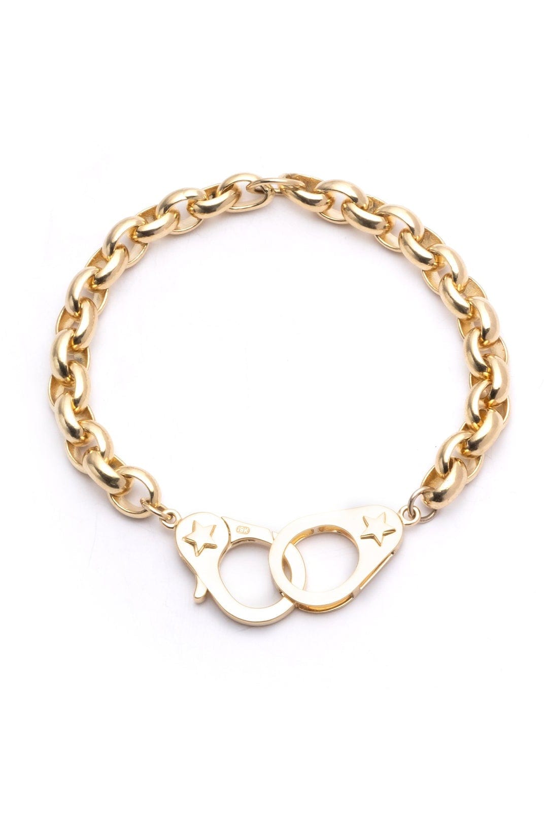 FOUNDRAE-Oversized Sister Hook Belcher Bracelet-YELLOW GOLD
