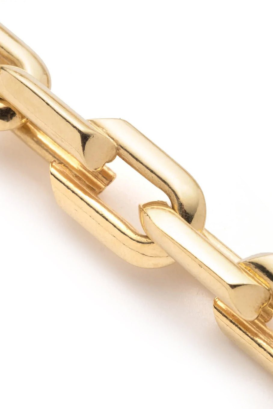 FOUNDRAE-Oversized Strong Hearts Love Link Bracelet-YELLOW GOLD