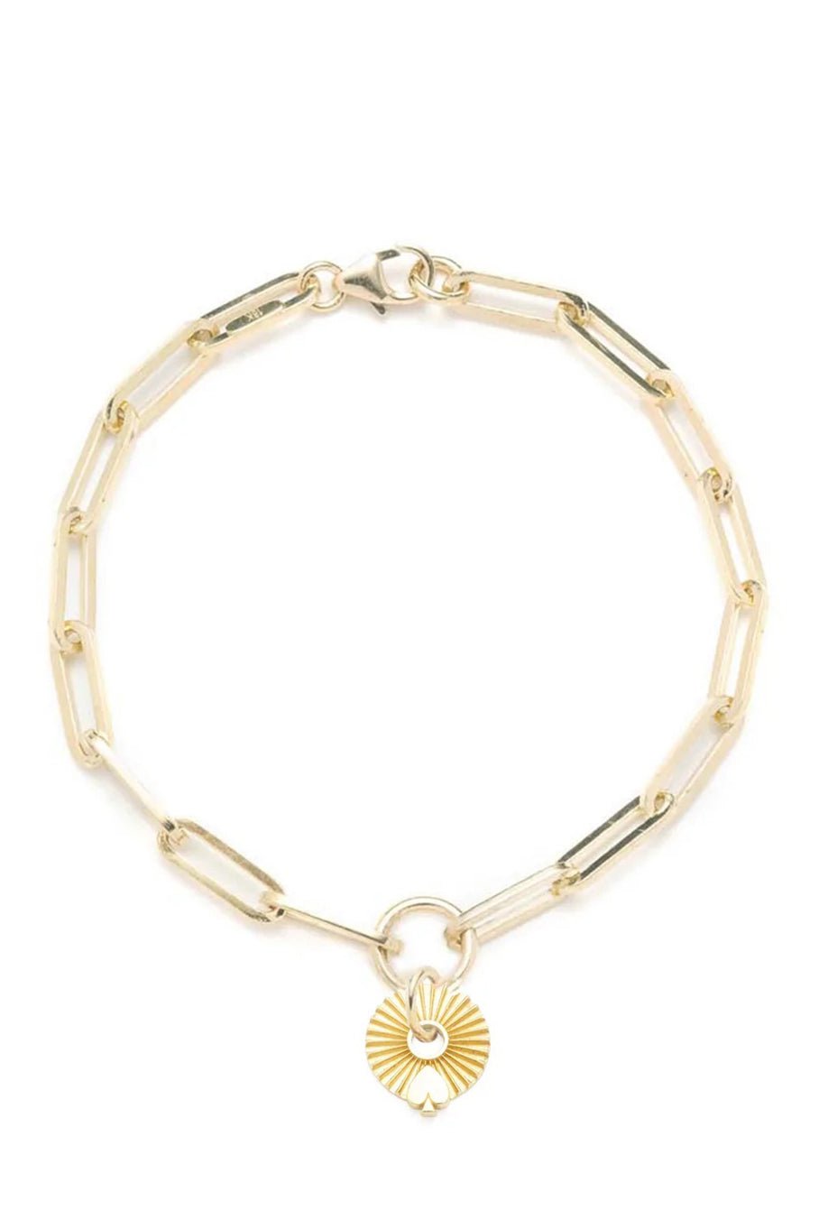 FOUNDRAE-Spade Reverie Disc Classic Clip Bracelet-YELLOW GOLD