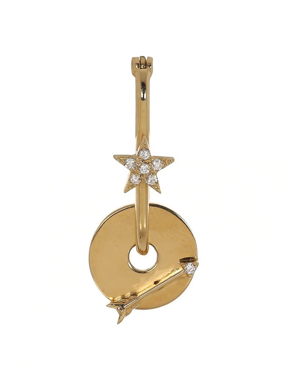 FOUNDRAE-Diamond Arrow Symbol Gold Disk-YELLOW GOLD