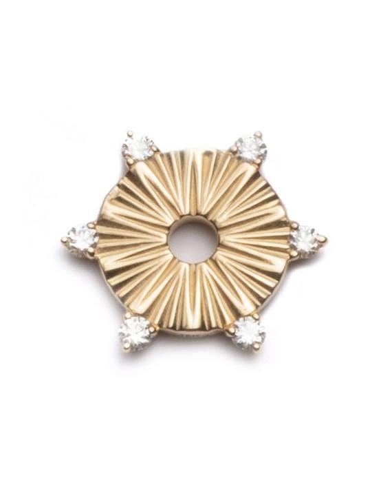 FOUNDRAE-Diamond Small Element Disk-YELLOW GOLD