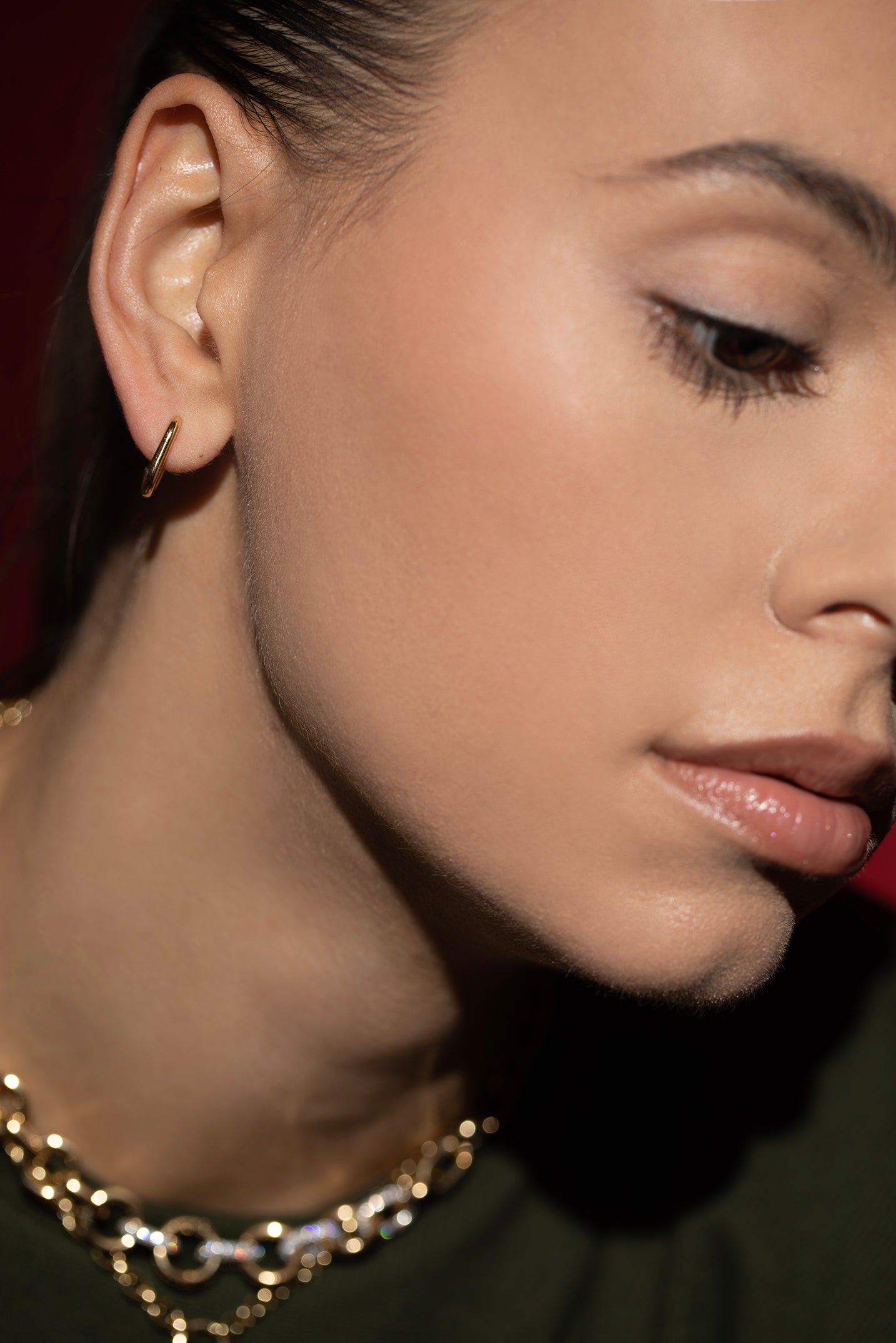 FOUNDRAE-Petite Chubby Ear FOB-YELLOW GOLD