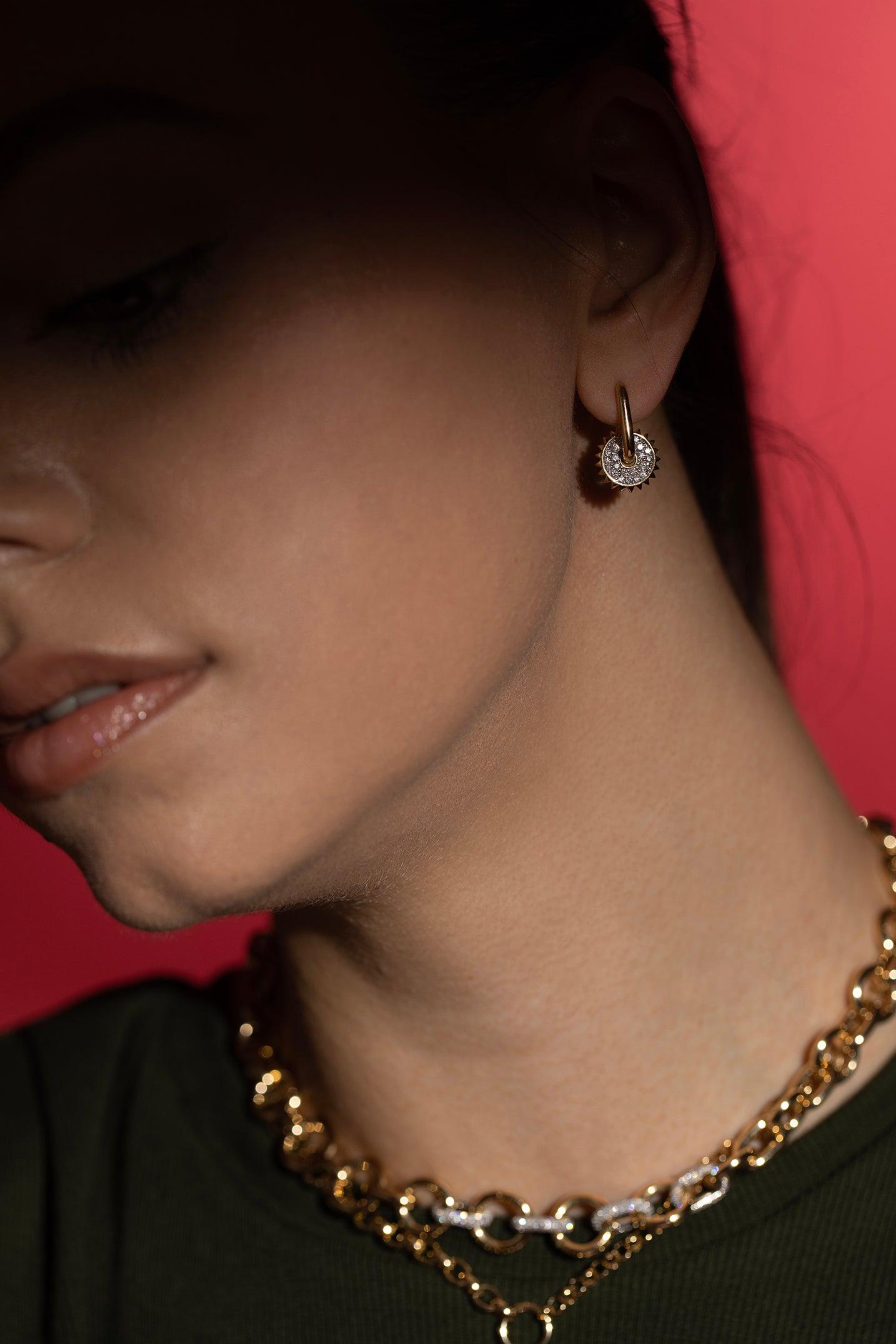 FOUNDRAE-Petite Chubby Ear FOB-YELLOW GOLD