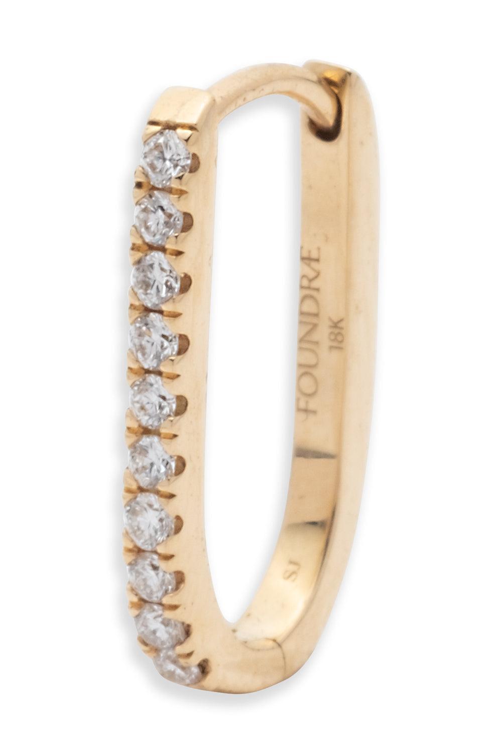 Petite Pave Diamond Fob Earring