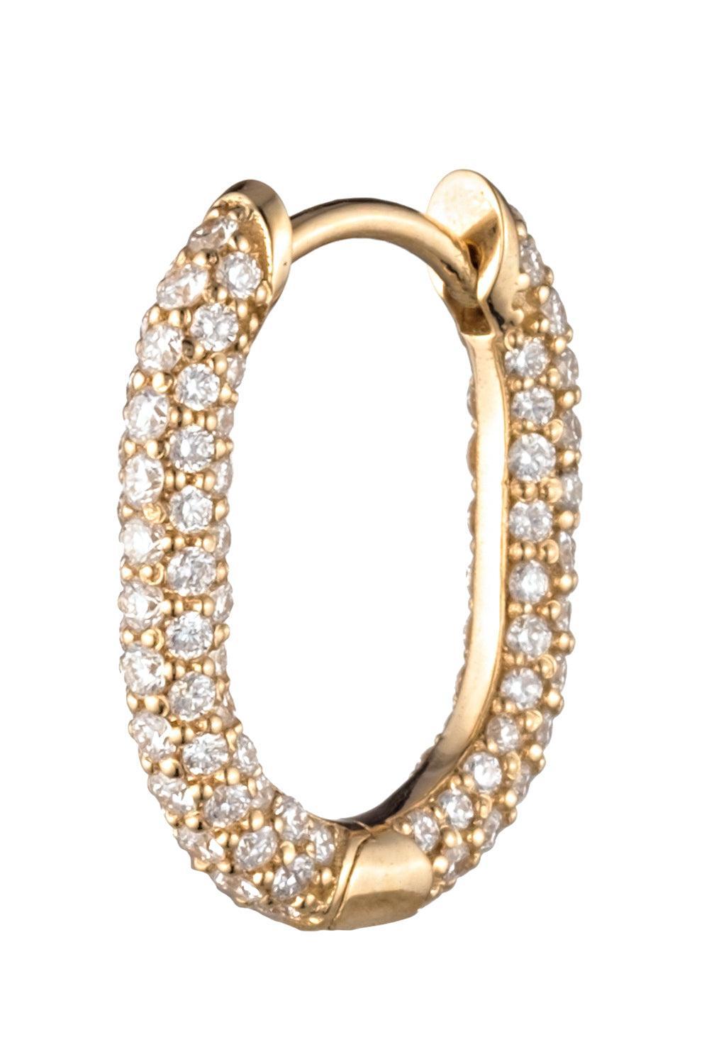 Small Diamond Chubby Fob Earring-YELLOW GOLD-JEWELRYFINE JEWELEARRING-FOUNDRAE