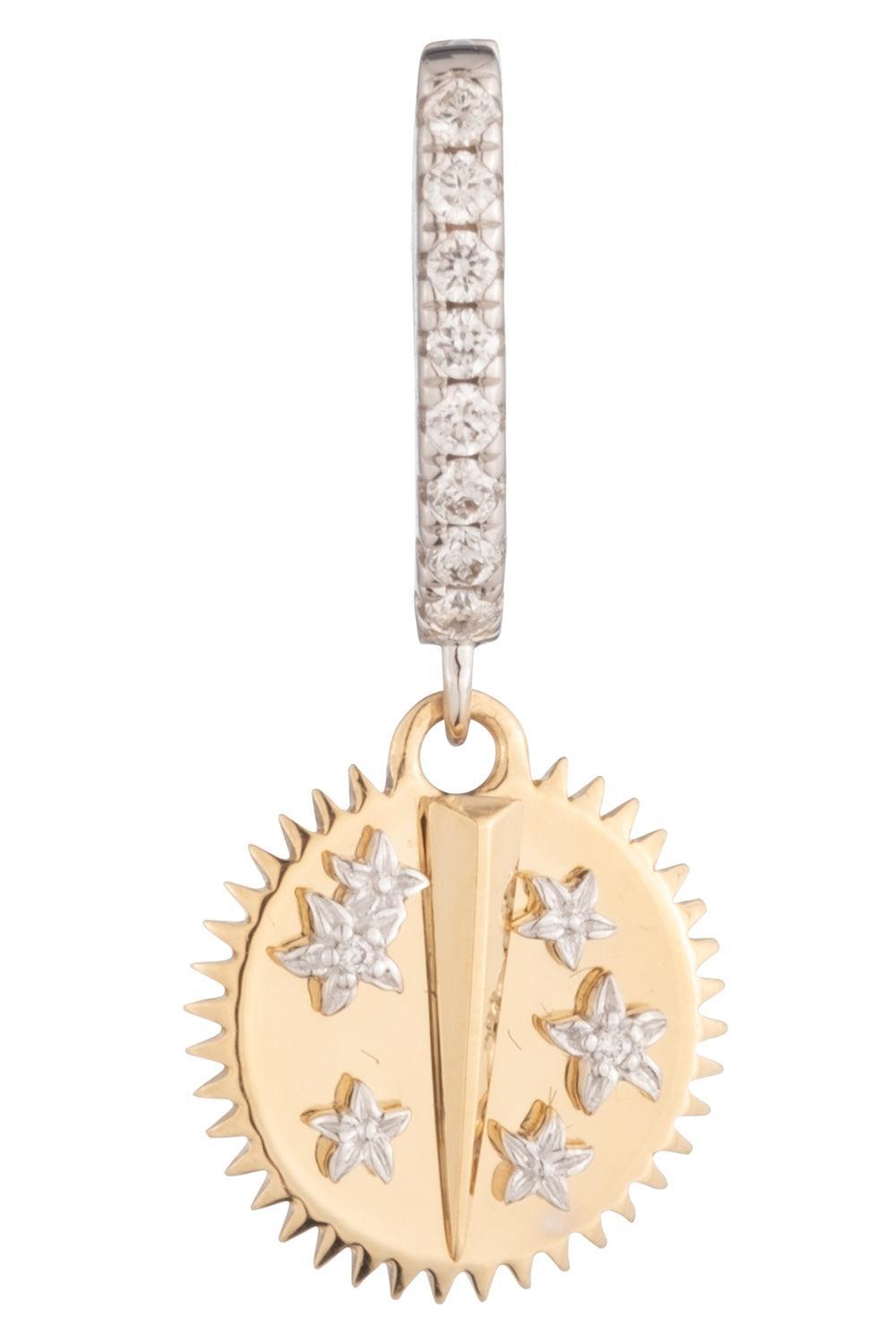 Resilience - Miniature Medallion Earring-YELLOW WHITE-JEWELRYFINE JEWELEARRING-FOUNDRAE