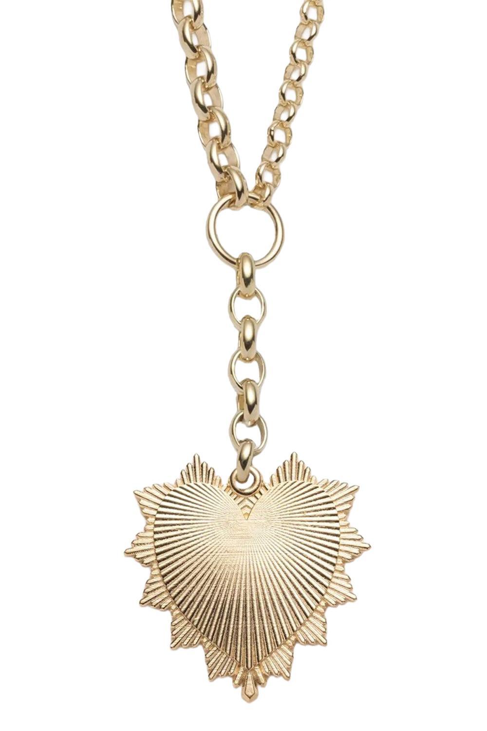 Oversized Love Token Necklace-YELLOW GOLD-JEWELRYFINE JEWELNECKLACE O-FOUNDRAE