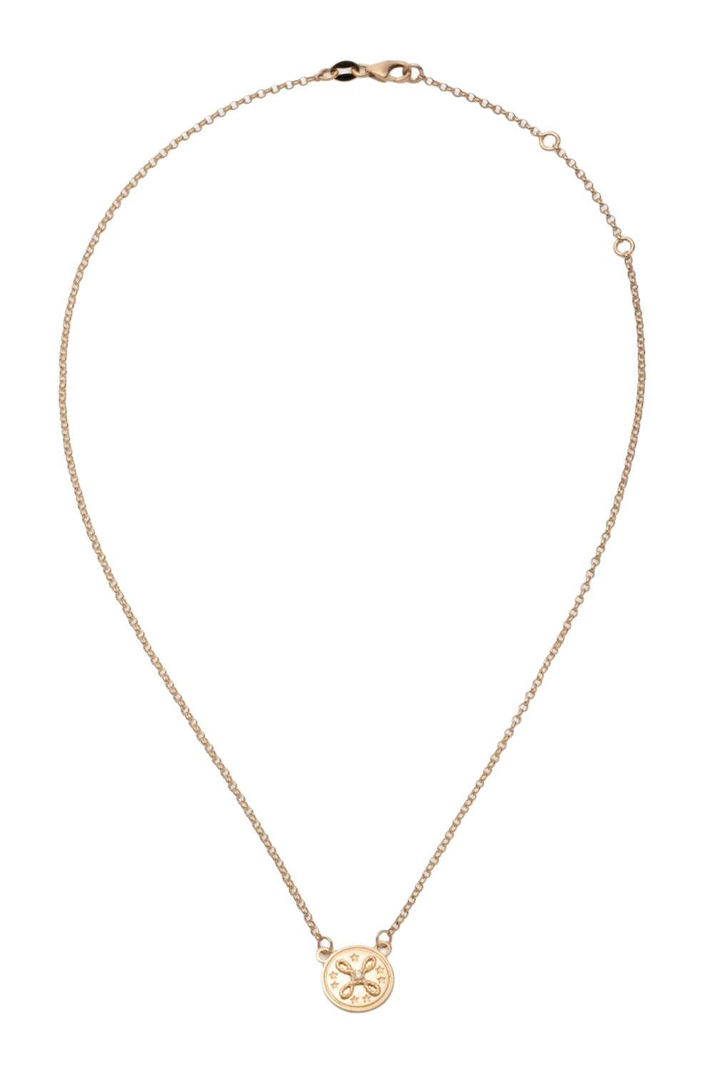 True Love - Mini Stationary Necklace-YELLOW GOLD-16-JEWELRYFINE JEWELNECKLACE O-FOUNDRAE