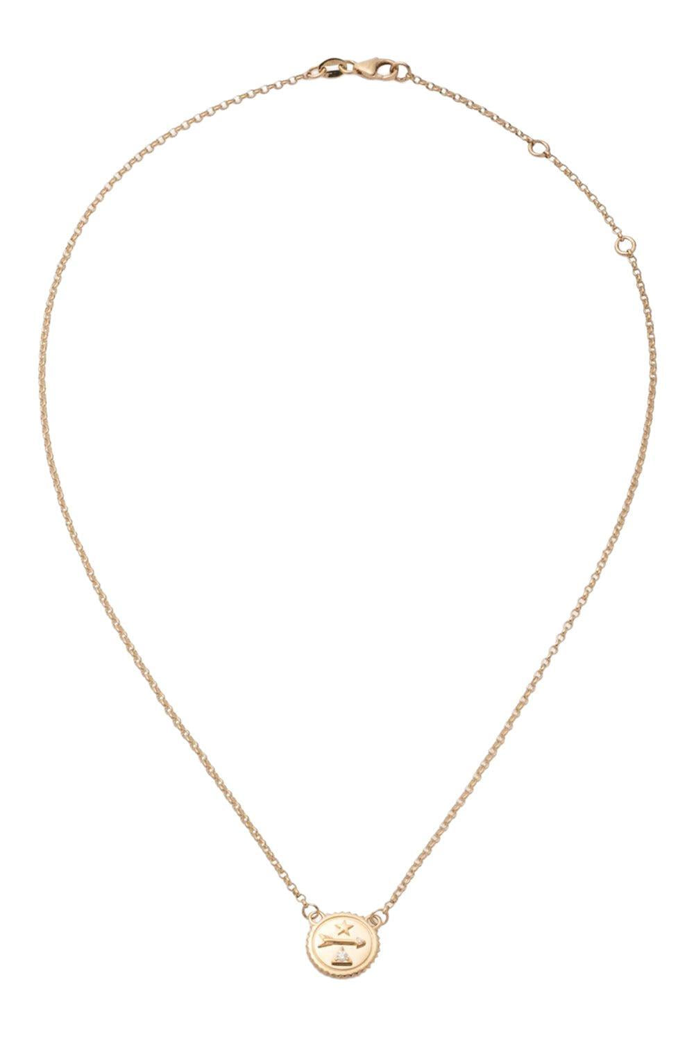 Dream - Mini Stationary Necklace-YELLOW GOLD-16-JEWELRYFINE JEWELNECKLACE O-FOUNDRAE