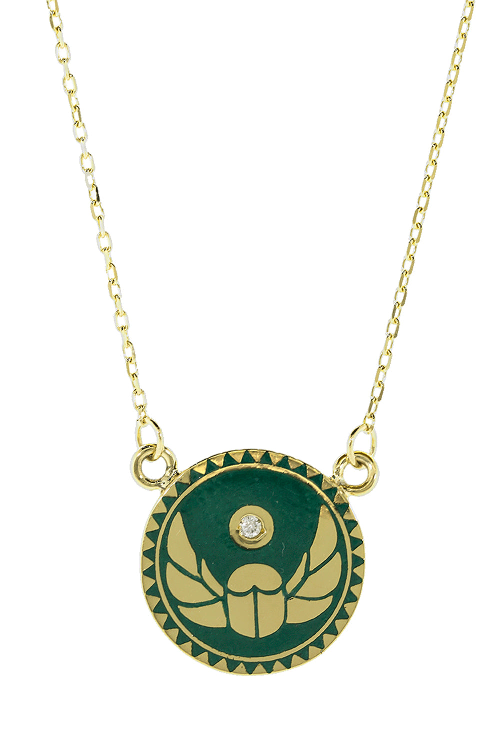 FOUNDRAE-Protection Medallion Necklace-YELLOW GOLD