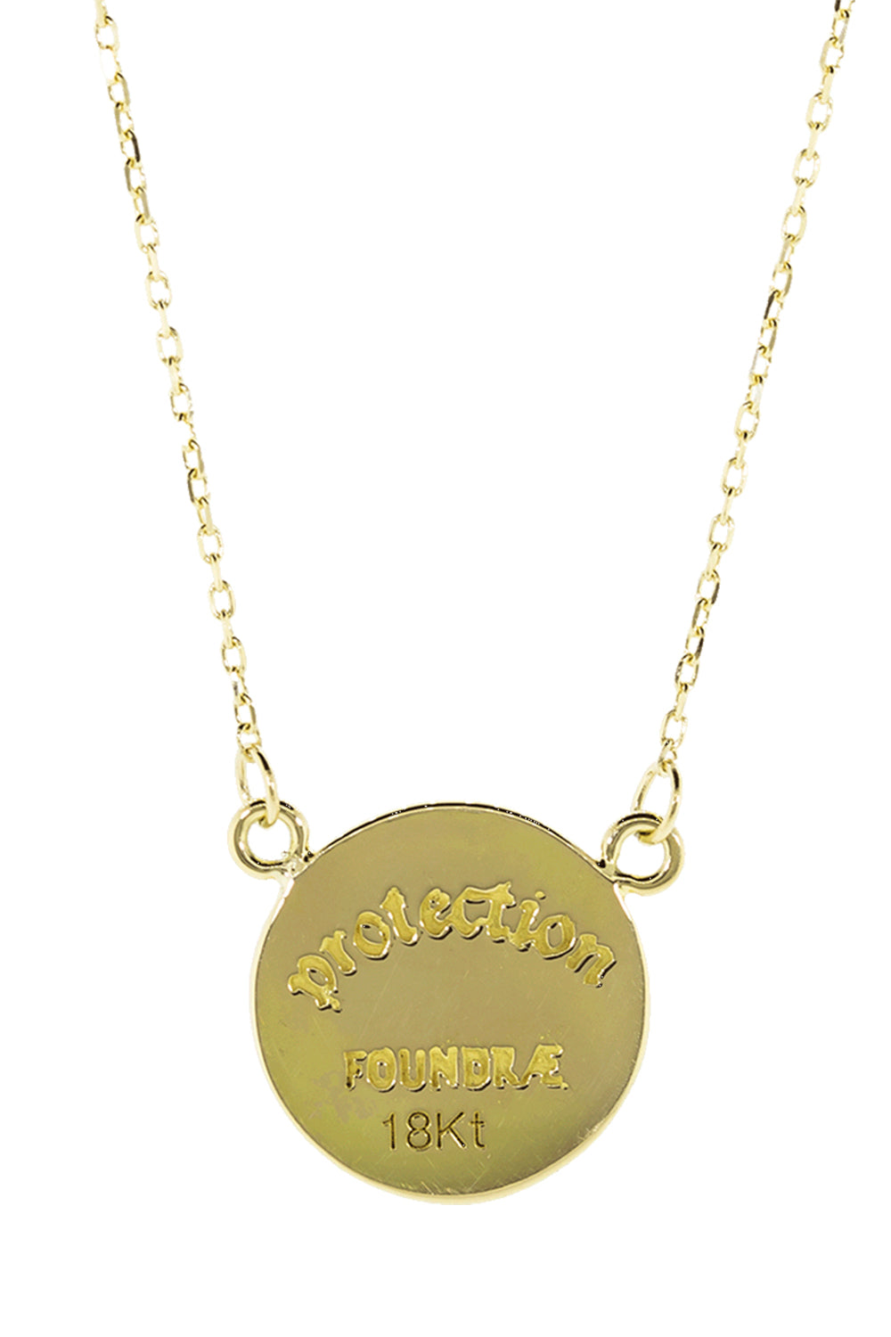 FOUNDRAE-Protection Medallion Necklace-YELLOW GOLD