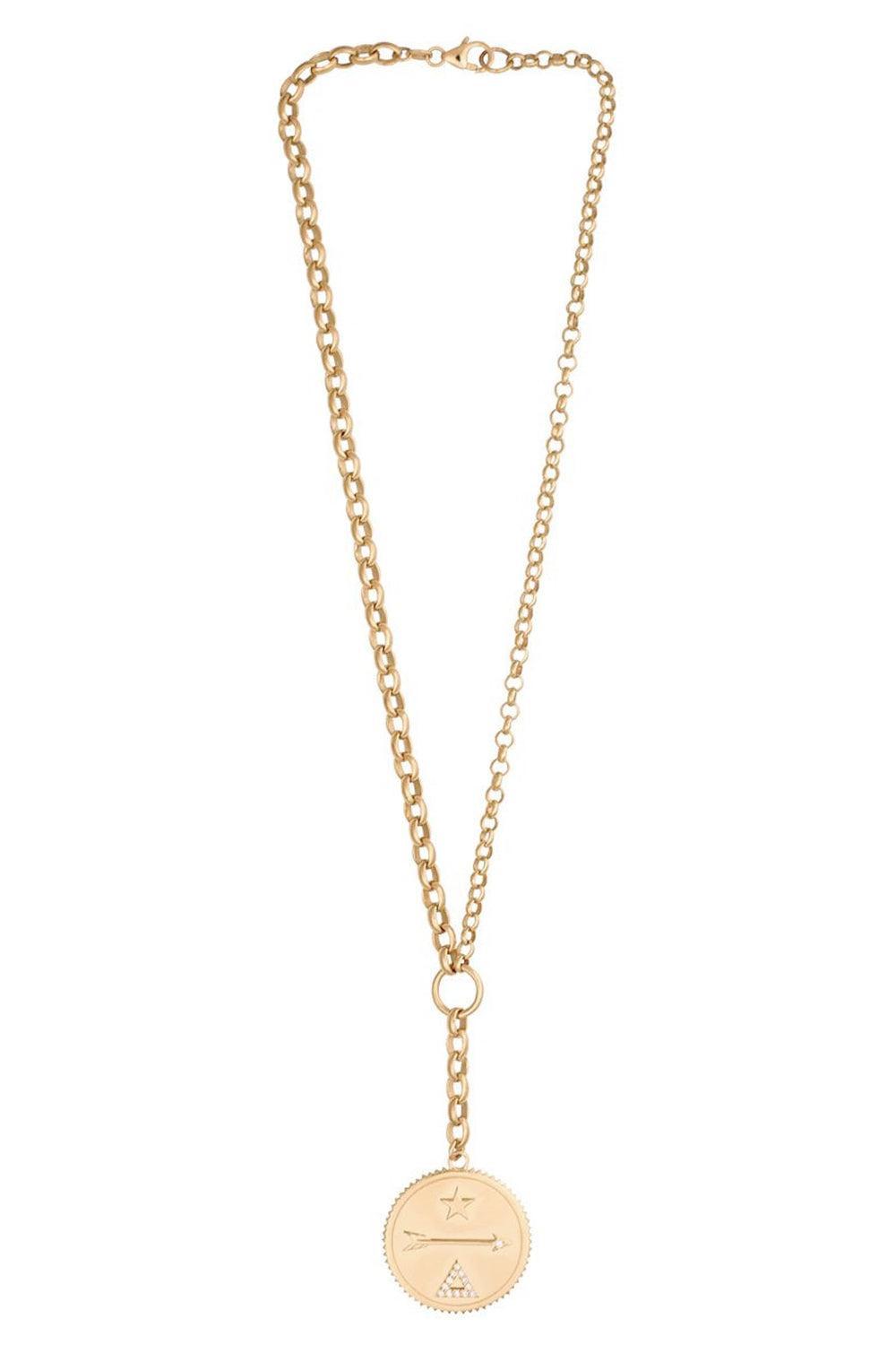 Dream - Heavy Mixed Belcher Extension Chain Necklace-YELLOW GOLD-JEWELRYFINE JEWELNECKLACE O-FOUNDRAE
