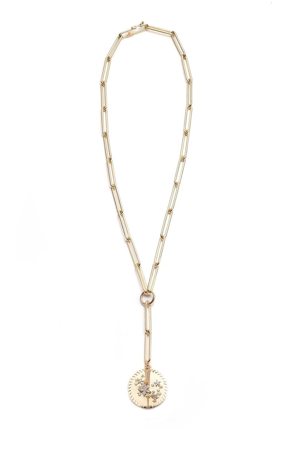 FOUNDRAE-Blossoms - Resilience Extended Clip Extension Chain Necklace-YELLOW GOLD